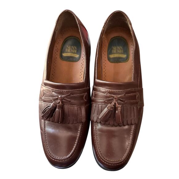 Nunn Bush Brown Leather Tassel Loafers Comfort Gel Men’s 10.5M - Picture 1 of 6
